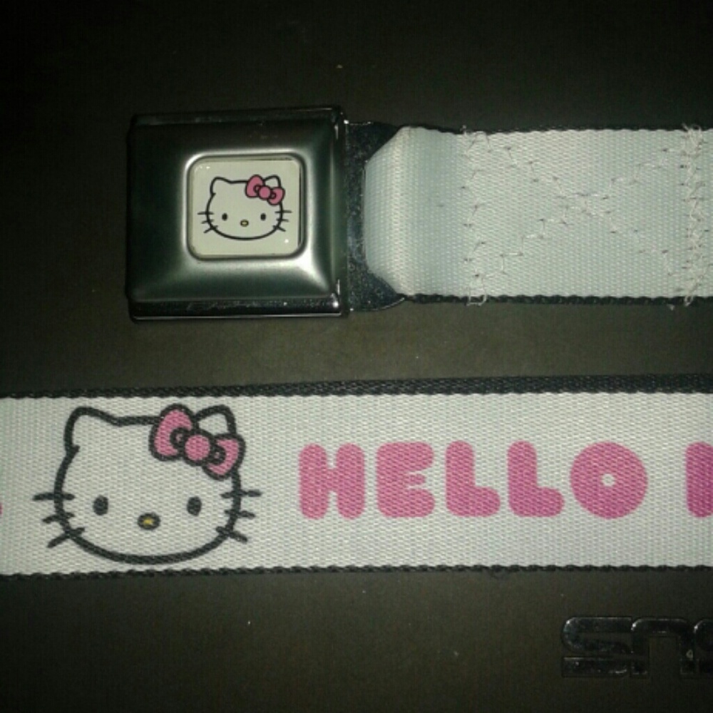 Hello Kitty Seatbelt buckle style Belt - LIKE NEW!